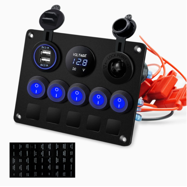 5 Gang Rocker Switch Panel - Image 2