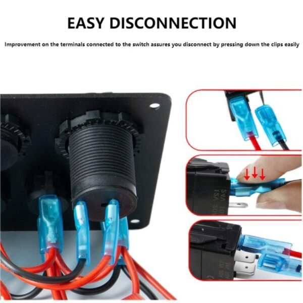 5 Gang Rocker Switch Panel - Image 6