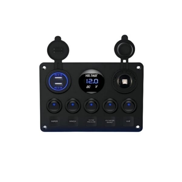 5 Gang Rocker Switch Panel