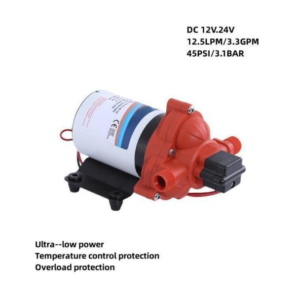 12V DC 3.3GPM 45PSI RV Water Pump - Image 2