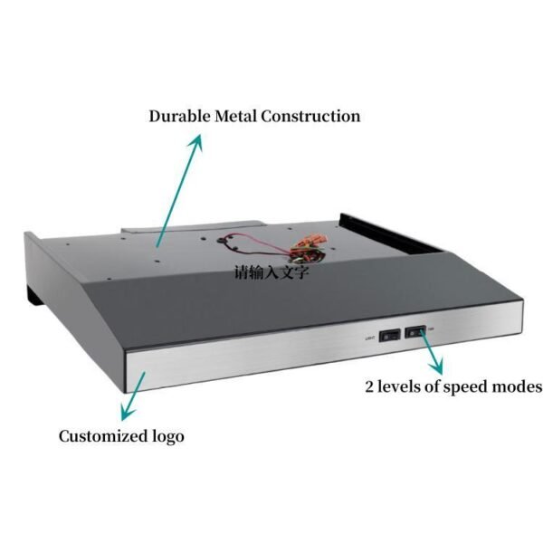 RV 22" 12V RV Range Hood Black with Stainless Steel Front - Image 3