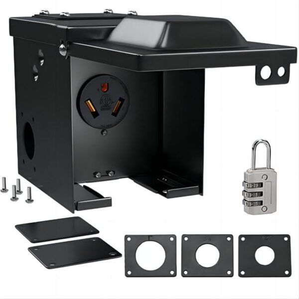 30 Amp 125 Volt RV，EV Power Outlet Box Pre-Drilled (1)