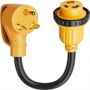 30 Amp to 30 Amp RV Adapter Cord with Locking Connector Plug (2)