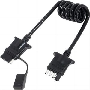 4 to 4 Trailer Coiled Extension - 3Ft 5FT 8FT