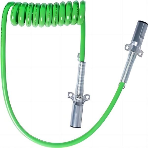 7 Way ABS Cord 12FT Long Tail Coiled Cord Cable Power Wire - Image 2