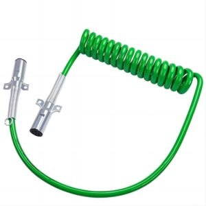 7 Way ABS Cords Coiled Electrical Power Cord longtail