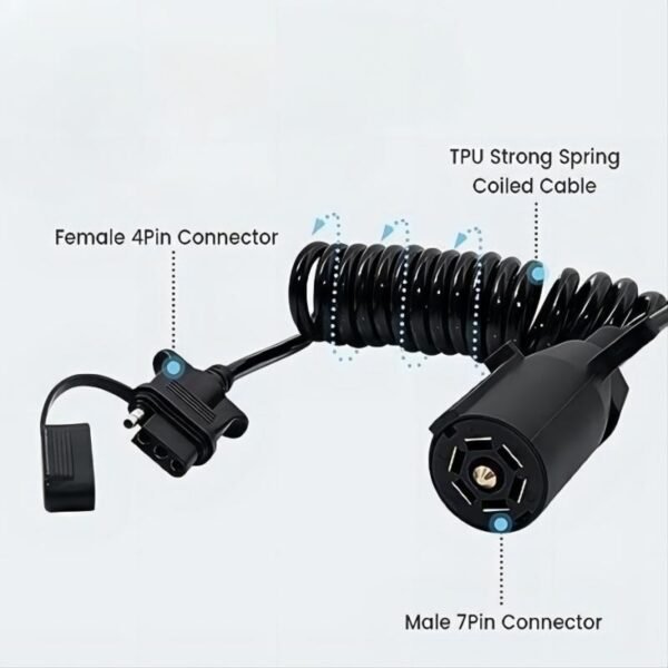 7 to 4 Trailer Coiled Extension 5FT 8FT - Image 5