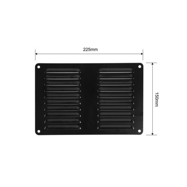 225x150mm RV Ventilation Grill Air Vent Grilles Cover Black/White - Image 2