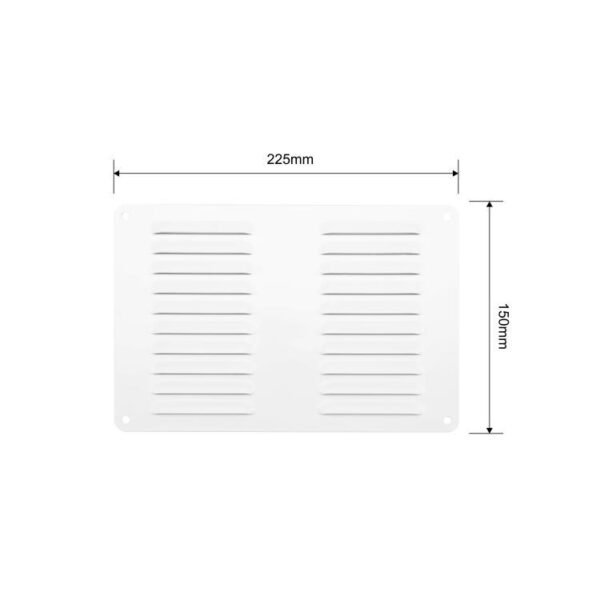225x150mm RV Ventilation Grill Air Vent Grilles Cover Black/White - Image 3
