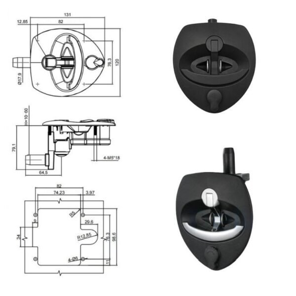 Toolbox Latch Folding T Handle Lock Latch - Image 2