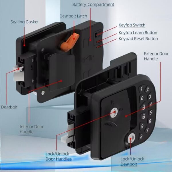Key Fob Keyless Entry Keypad RV Entry Door Lock - Image 3