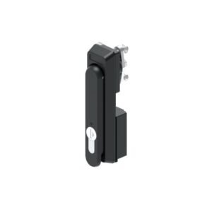 Zinc Alloy Black Coated Electric Cabinet Swing Handle Lock Industrial Electric Panel Cabinet Locks With Key