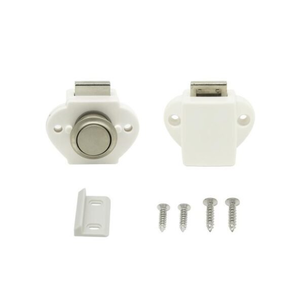 Zinc Alloy Nickel Color Cabinet Drawer Latch ( Round Push Button) - Image 4