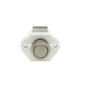 Zinc Alloy Nickel Color Round Push Button Lock Steel Pad Cabinet Drawer Latch for RVs