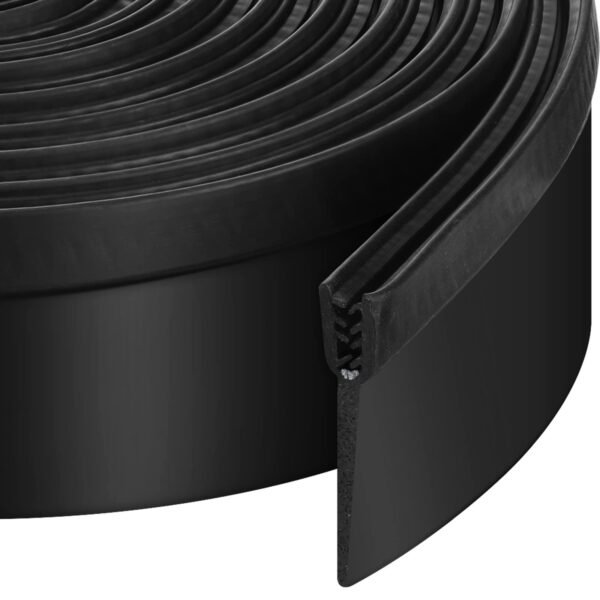 26 Inch Wiper Clip on Weather Stripping Rubber RV Wiper Seal Door Window Channel Seal Mounts Black Clip on Seal for Windows Doors Truck Cargo Seam Protecting (15 ft)