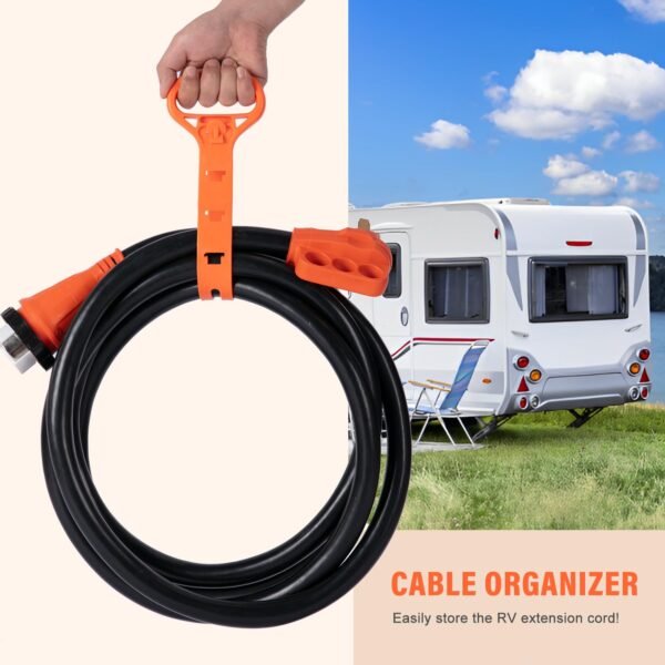 NEMA 14-50P to SS 2-50R 50 Amp 25FT RV Power Extension Cord with Cord Organizer - Image 3